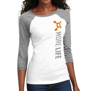 Orangetheory Baseball raglan mom gift thsirt for mom Heather/White